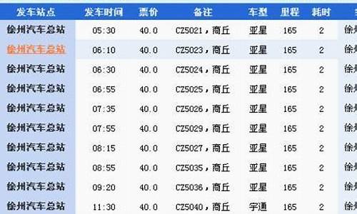 徐州汽车站时刻表_徐州汽车站时刻表、徐州汽车票查询